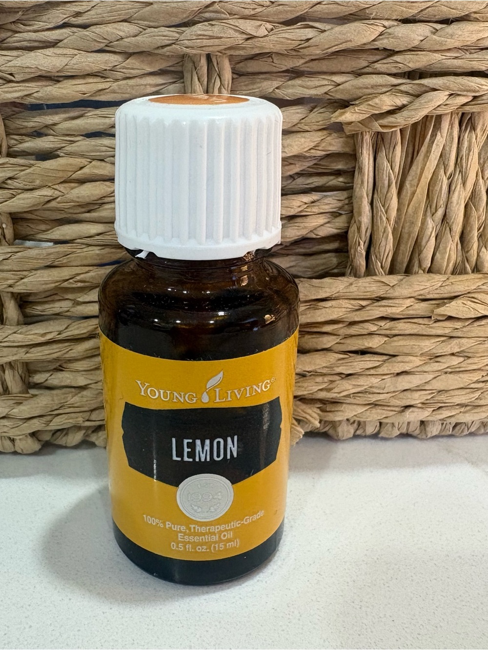 Young Living Lemon Serum Bottle – Yellow and White